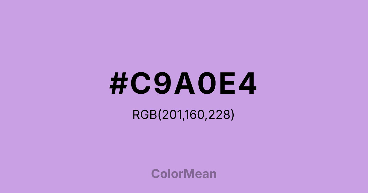 #C9A0E4 color swatch