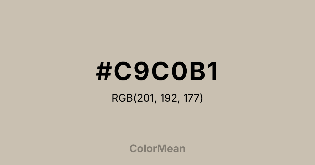 #C9C0B1 color swatch