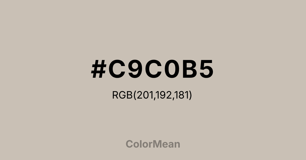 #C9C0B5 color swatch