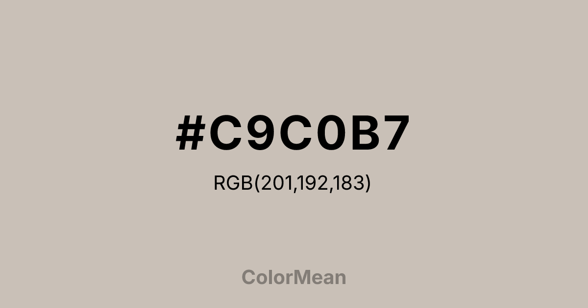#C9C0B7 color swatch