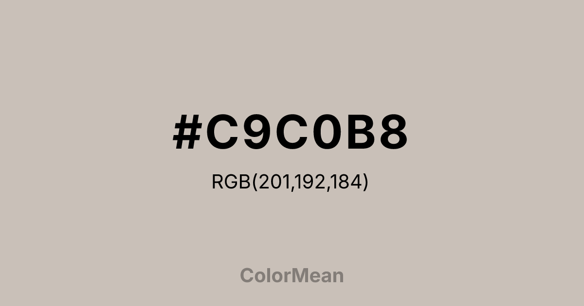 #C9C0B8 color swatch