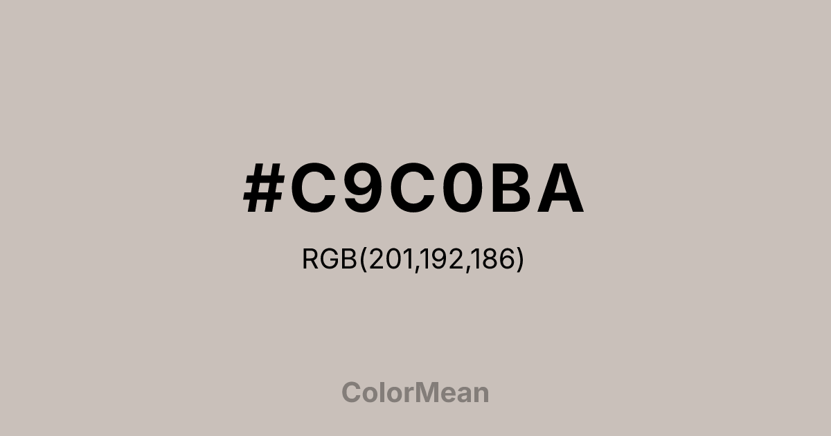 #C9C0BA color swatch