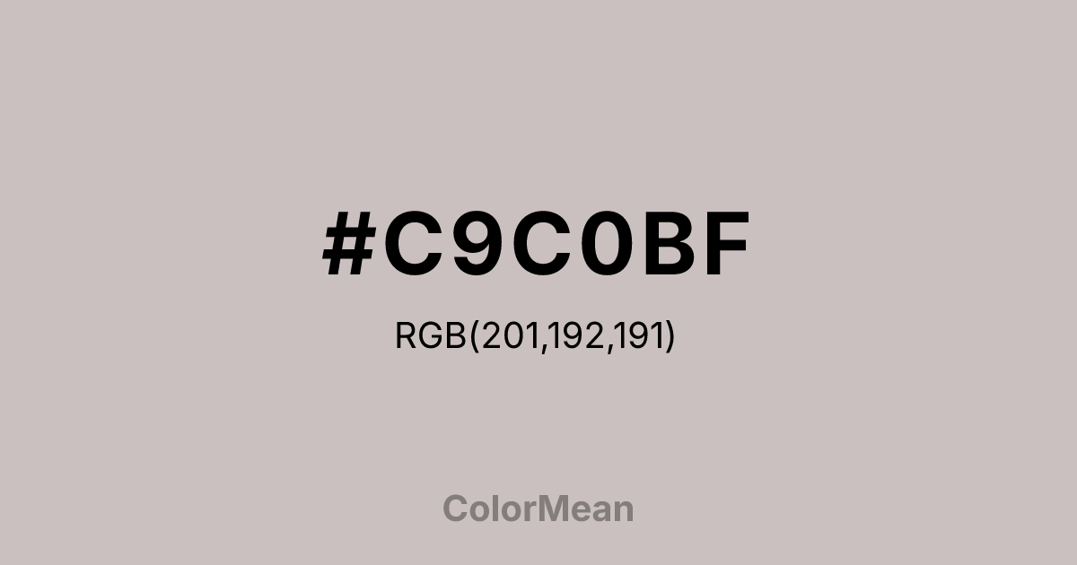 #C9C0BF color swatch