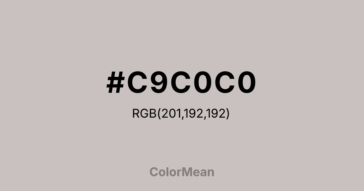 #C9C0C0 color swatch