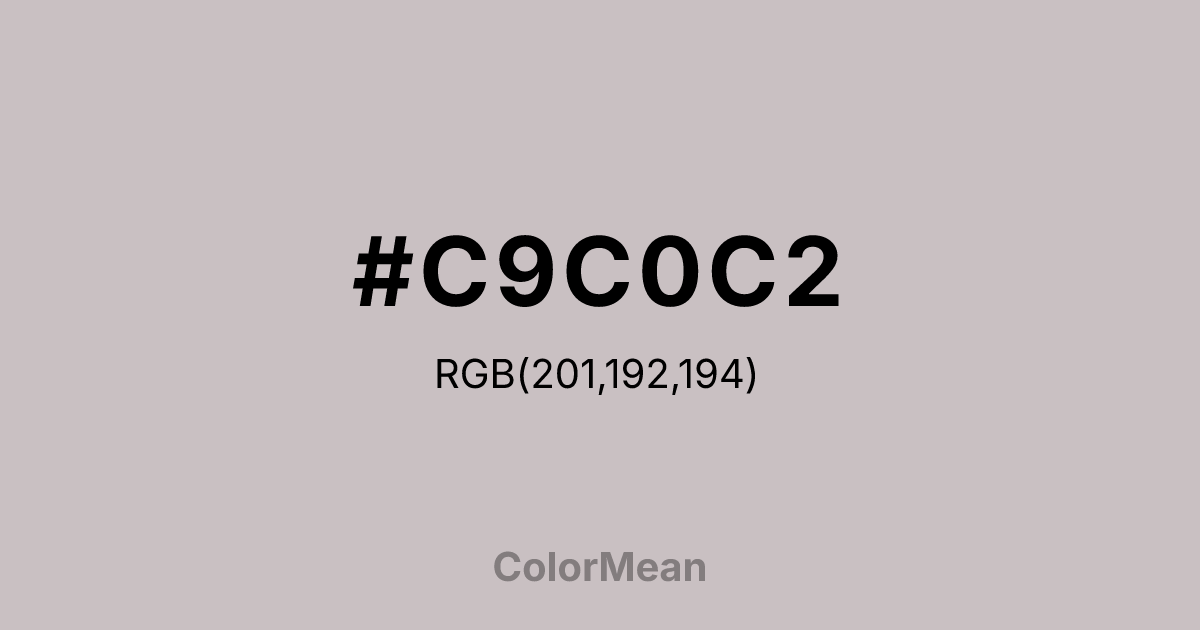 #C9C0C2 color swatch