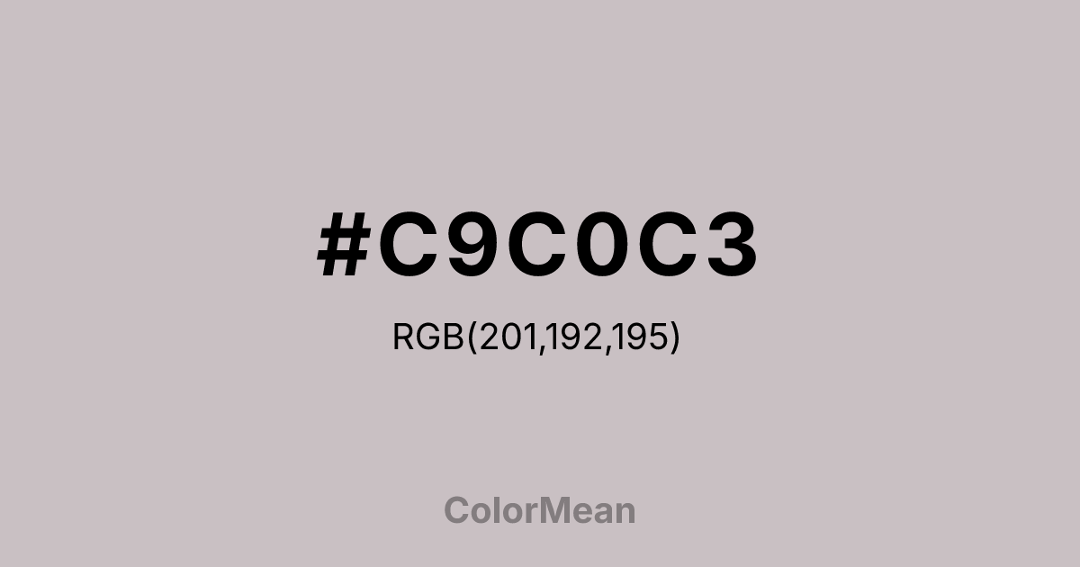 #C9C0C3 color swatch