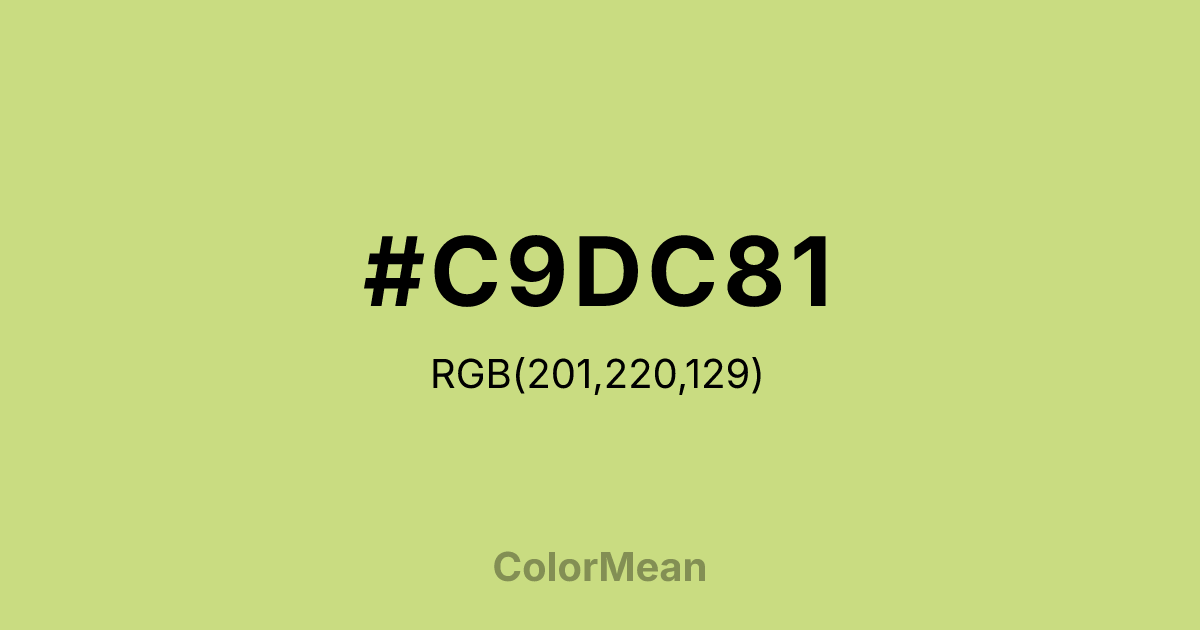 #C9DC81 color swatch