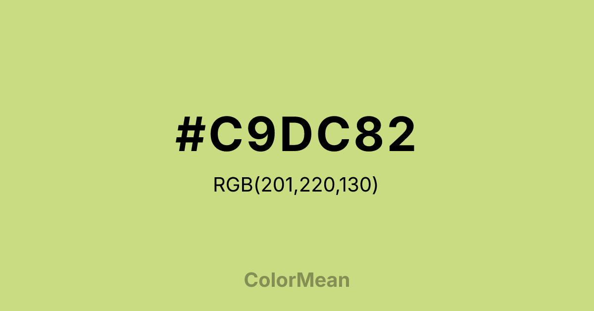 #C9DC82 color swatch