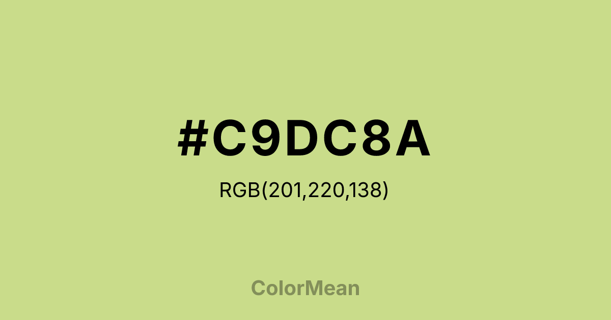 #C9DC8A color swatch