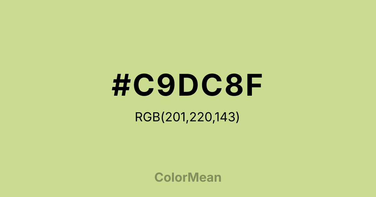 #C9DC8F color swatch