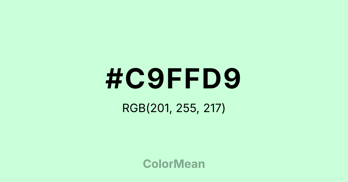 #C9FFD9 color swatch
