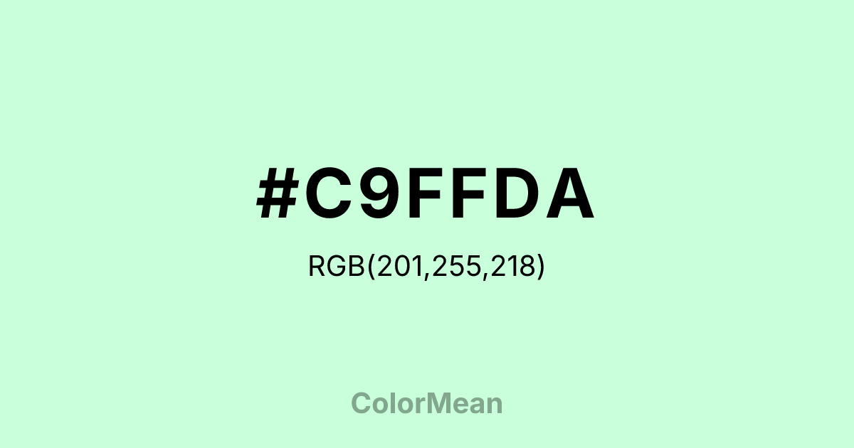 #C9FFDA color swatch