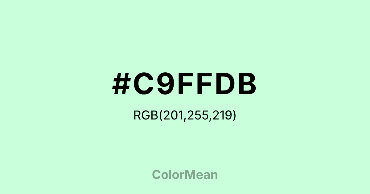 #C9FFDB color swatch