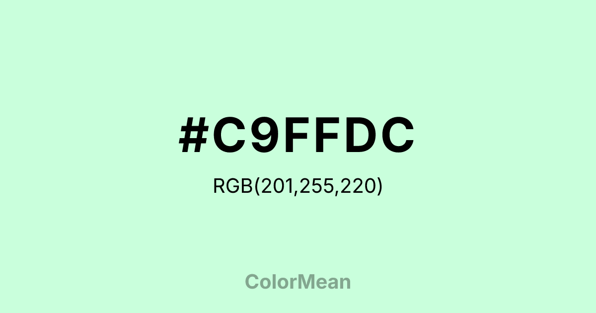 #C9FFDC color swatch