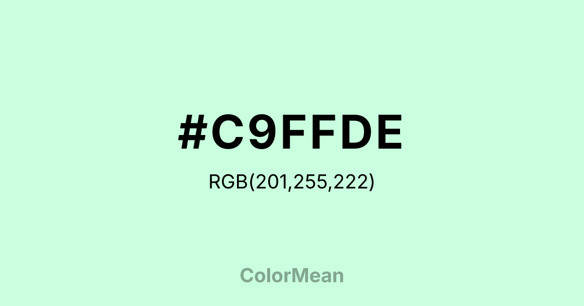 #C9FFDE color swatch
