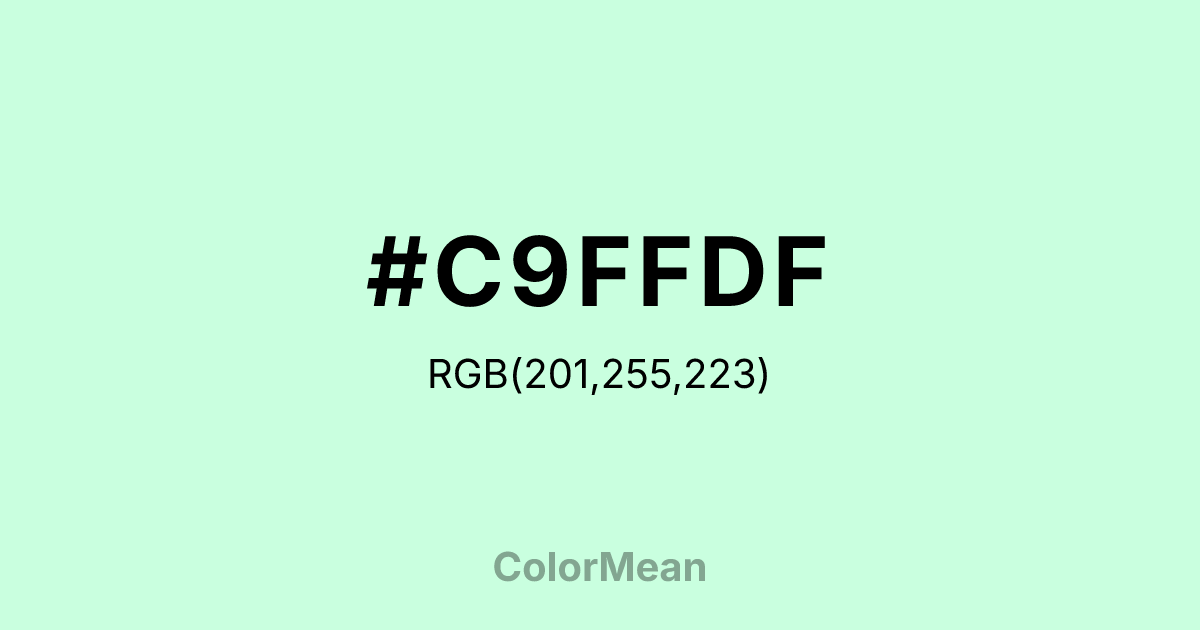 #C9FFDF color swatch