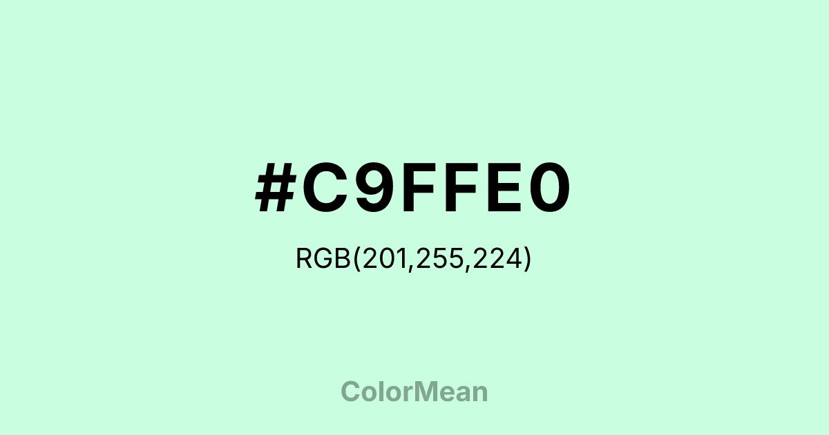 #C9FFE0 color swatch