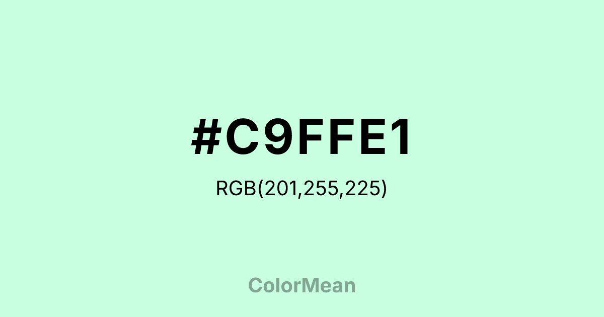 #C9FFE1 color swatch