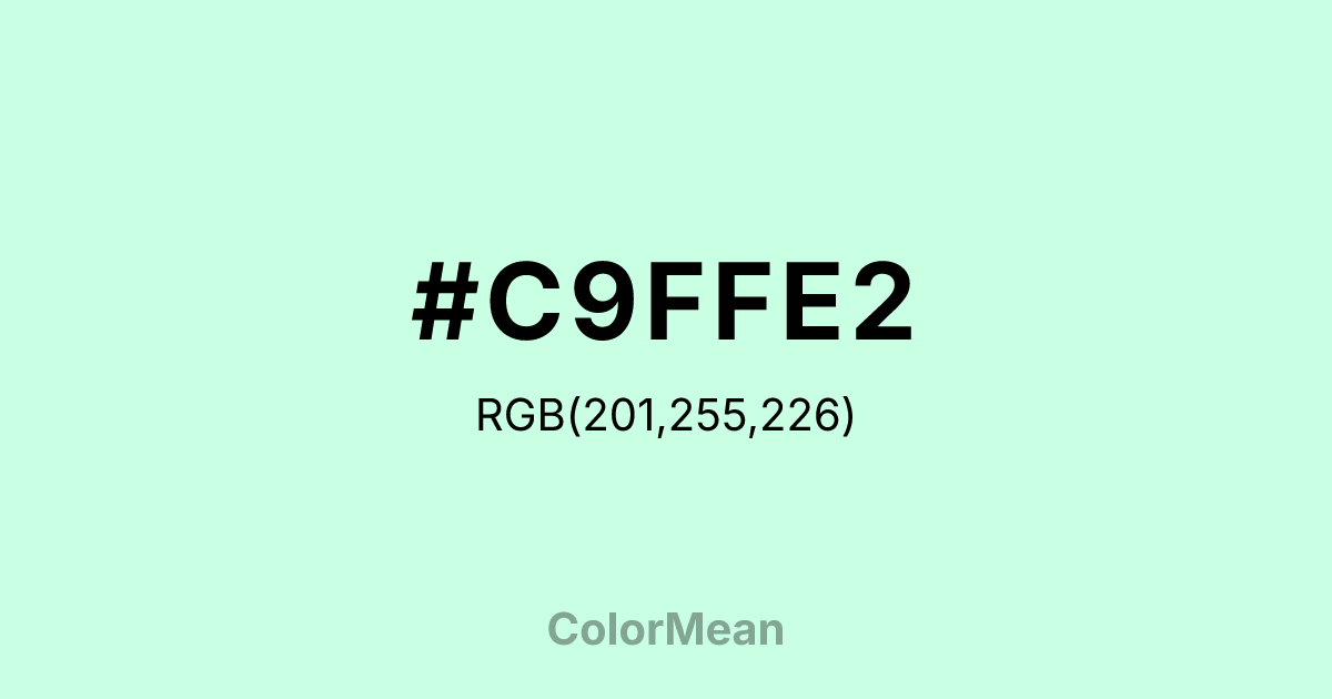 #C9FFE2 color swatch