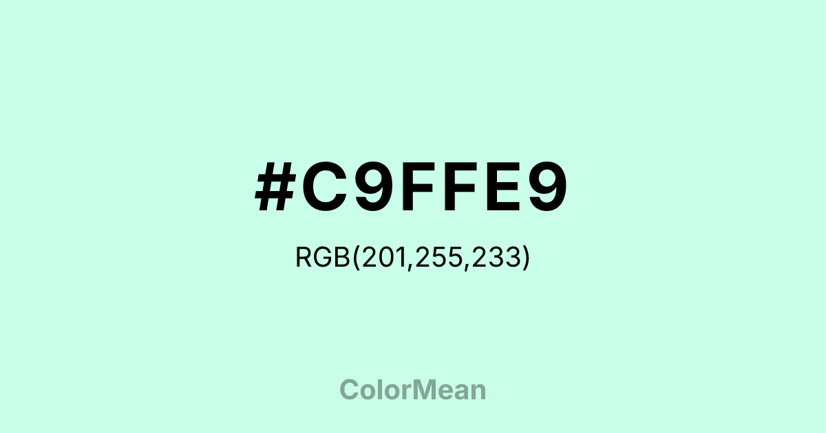 #C9FFE9 color swatch