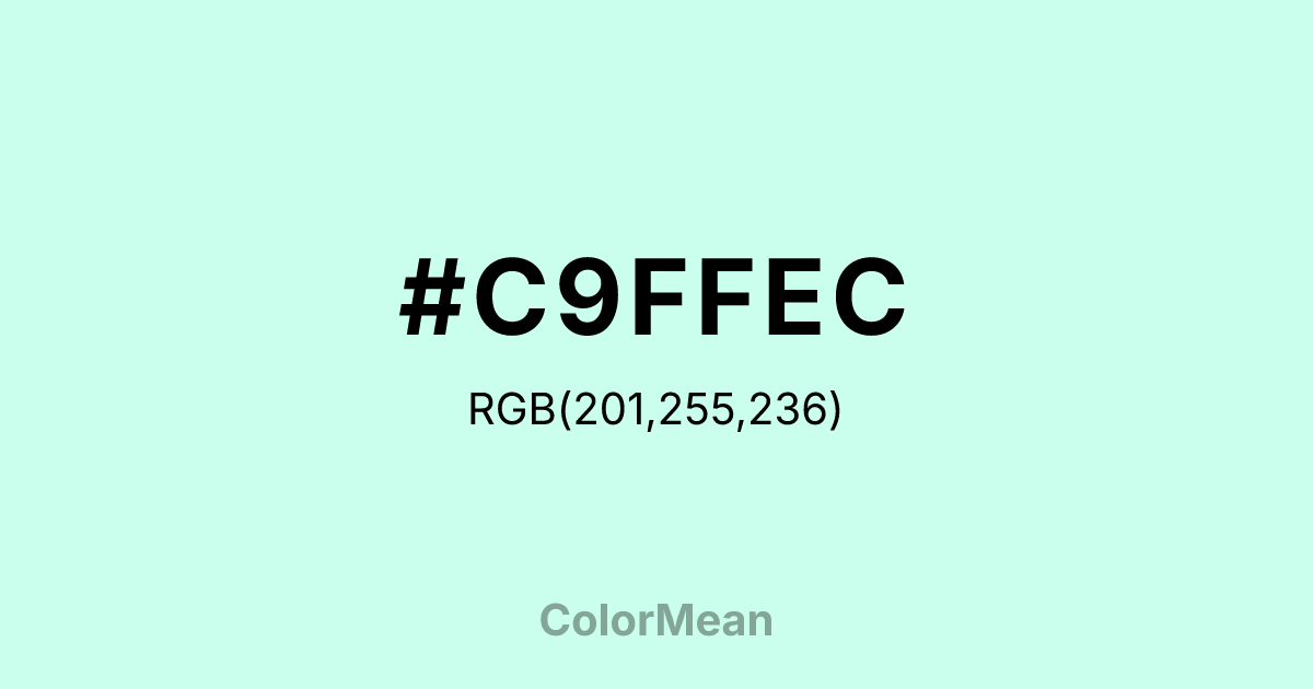 #C9FFEC color swatch