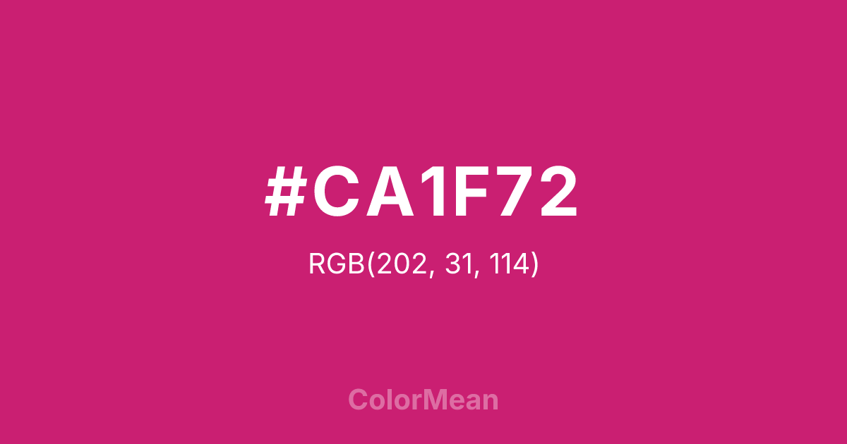 #CA1F72 color swatch