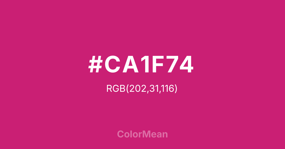 #CA1F74 color swatch