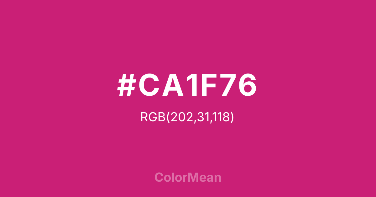 #CA1F76 color swatch