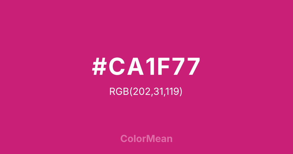 #CA1F77 color swatch