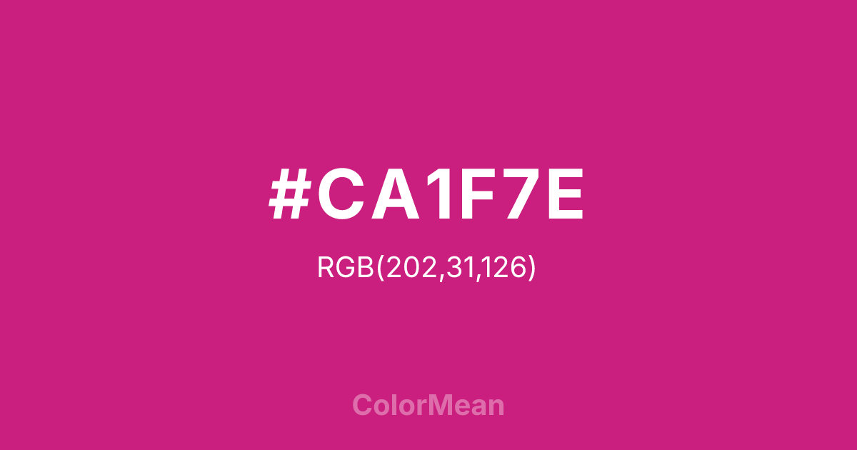 #CA1F7E color swatch