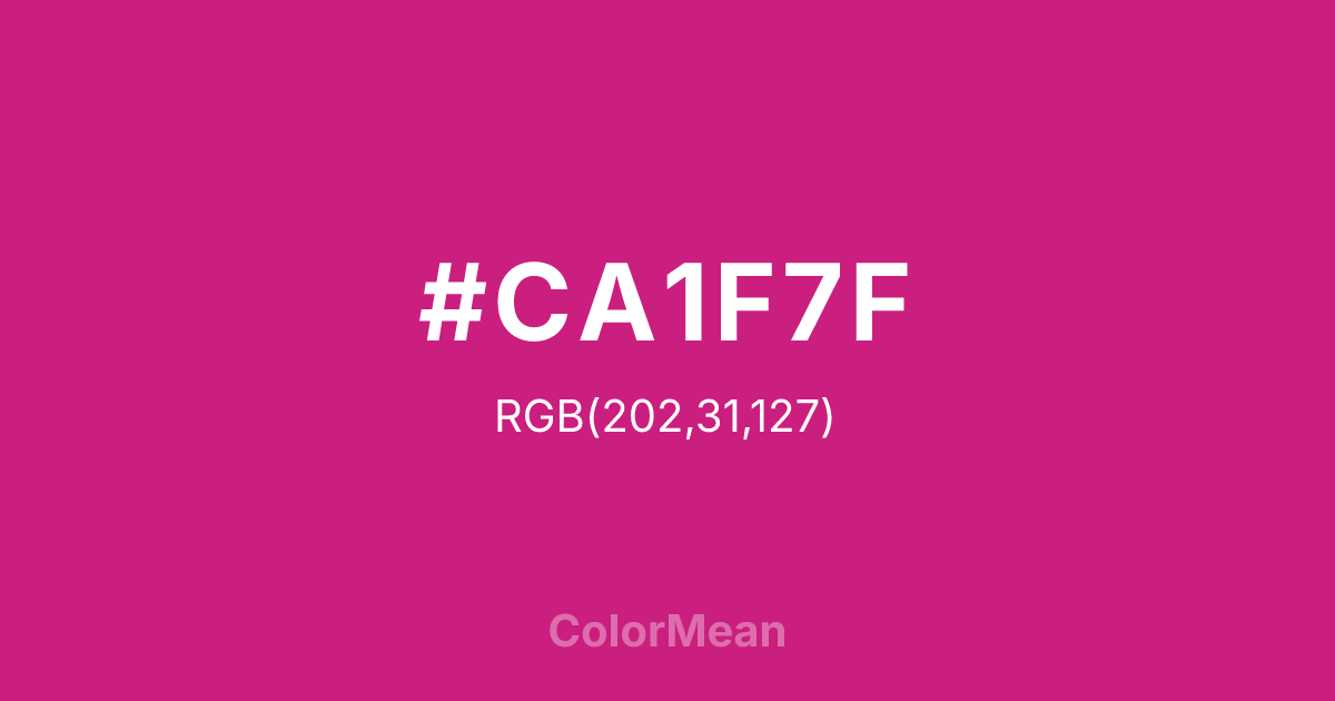 #CA1F7F color swatch