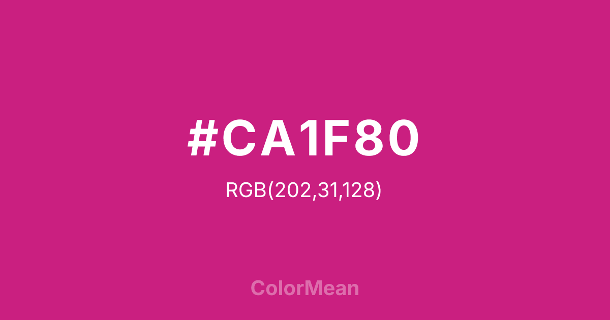 #CA1F80 color swatch