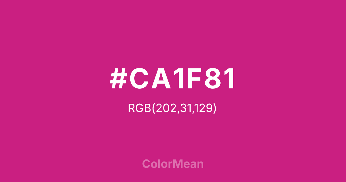 #CA1F81 color swatch