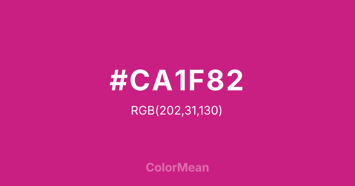 #CA1F82 color swatch