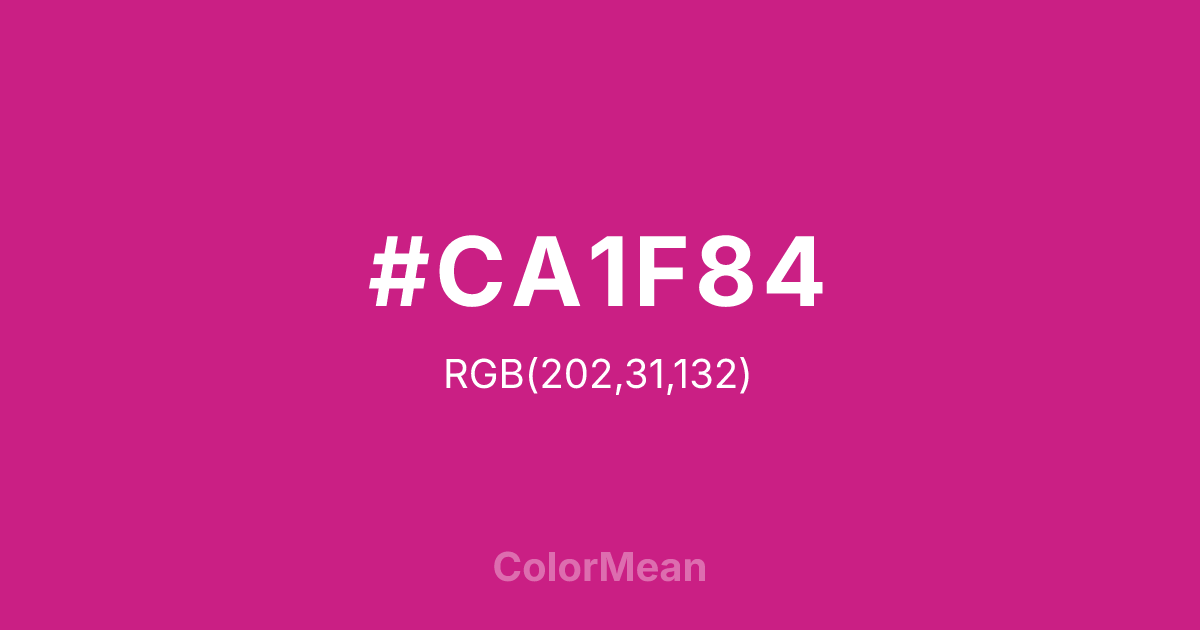 #CA1F84 color swatch