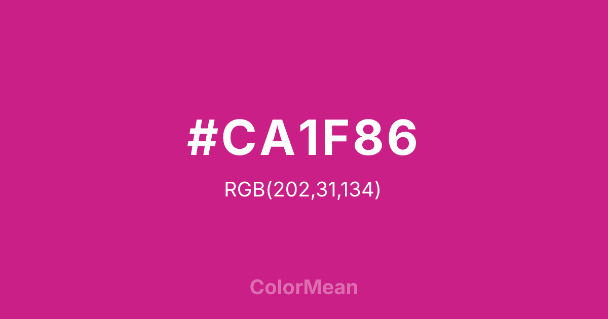 #CA1F86 color swatch