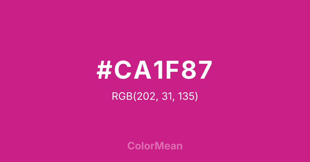 #CA1F87 color swatch