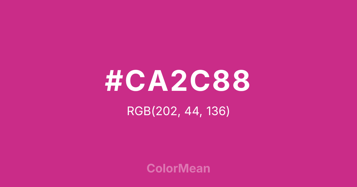 #CA2C88 color swatch