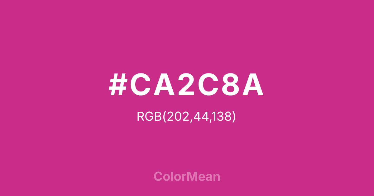 #CA2C8A color swatch
