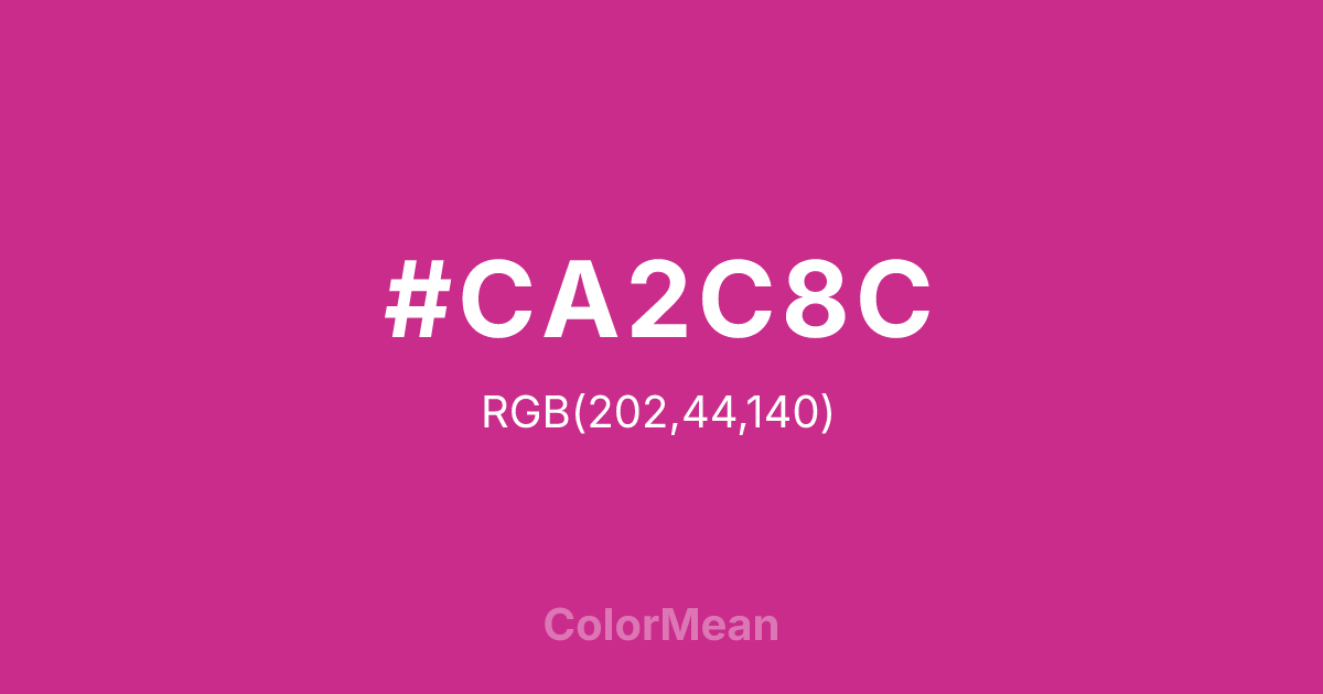 #CA2C8C color swatch