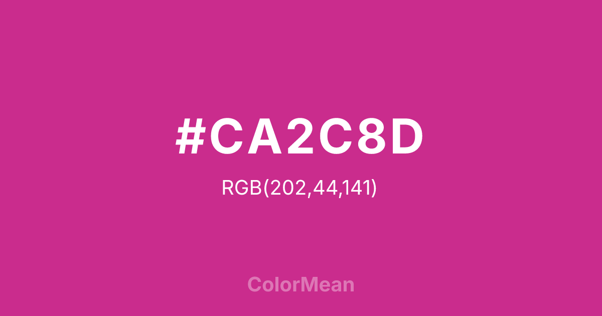 #CA2C8D color swatch