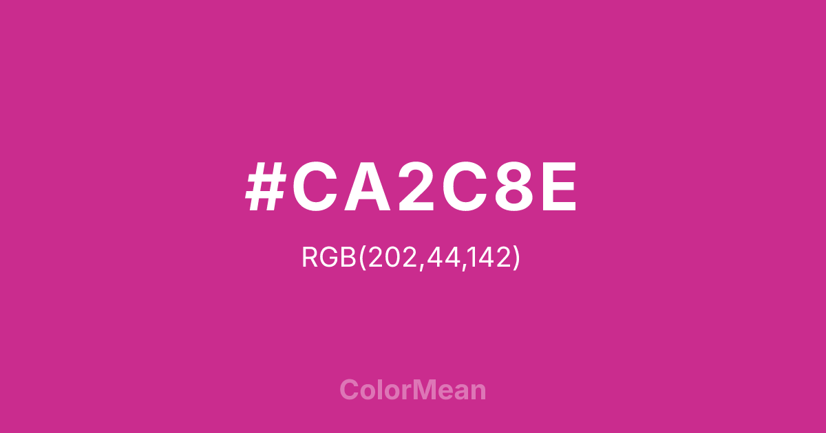 #CA2C8E color swatch