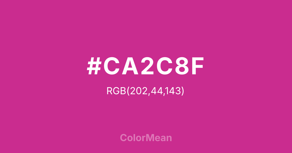 #CA2C8F color swatch
