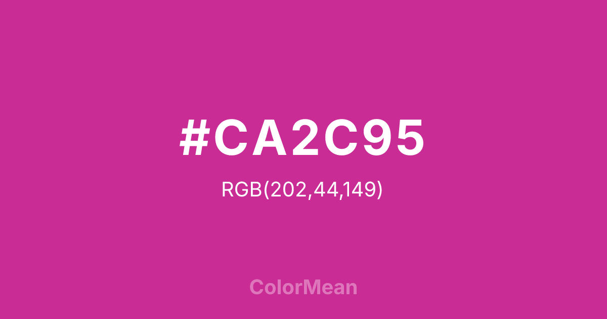 #CA2C95 color swatch