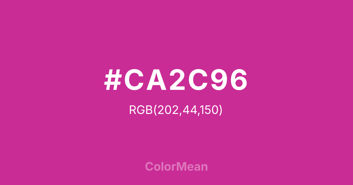 #CA2C96 color swatch