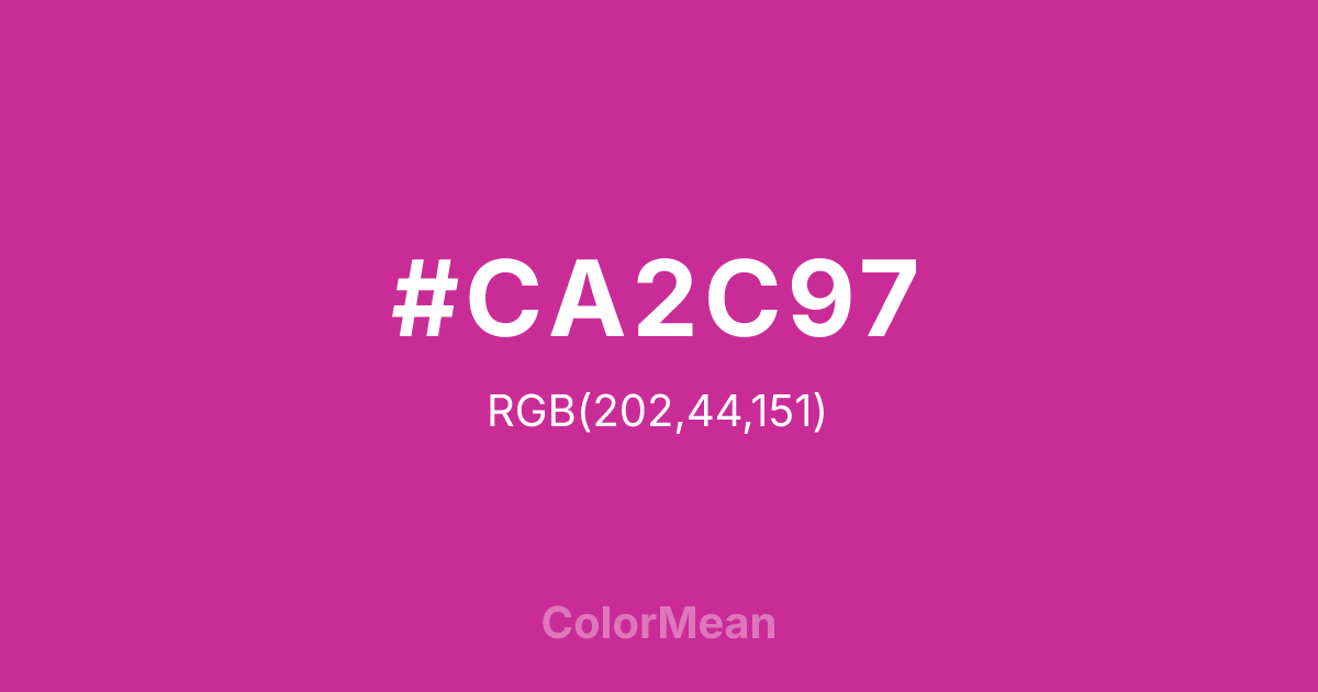 #CA2C97 color swatch