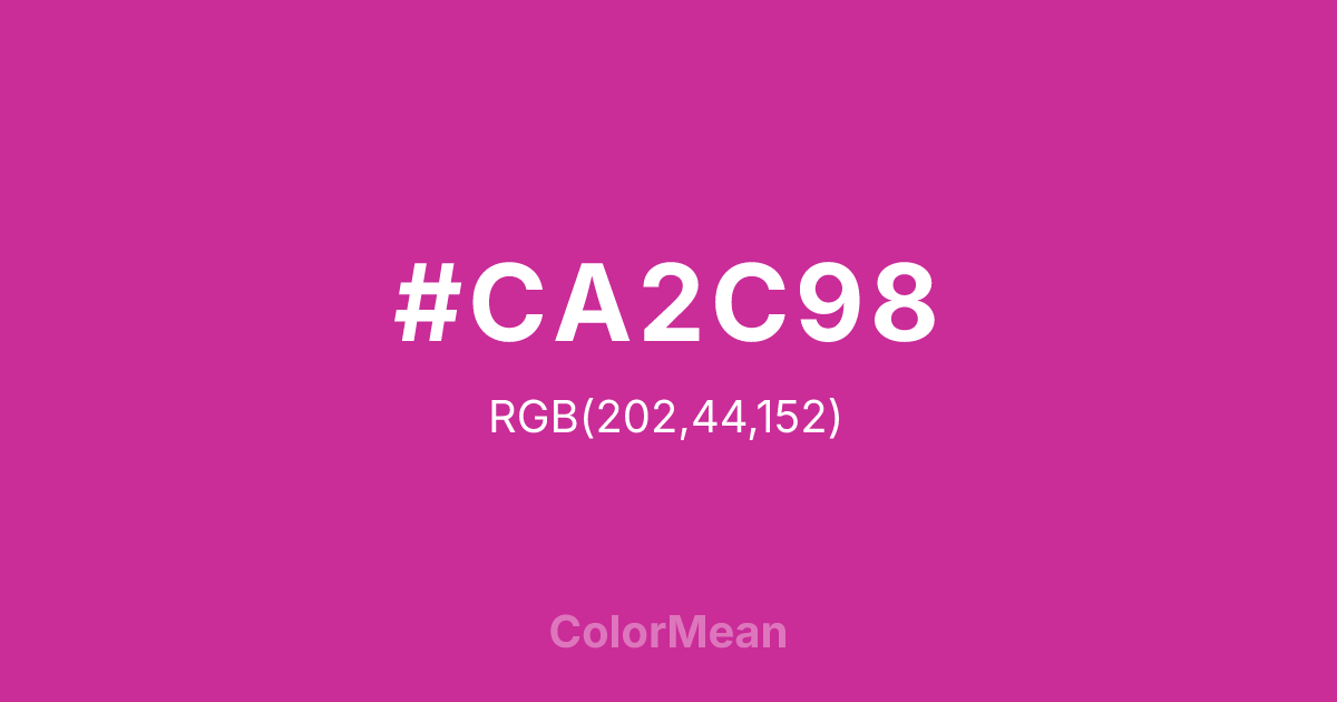 #CA2C98 color swatch