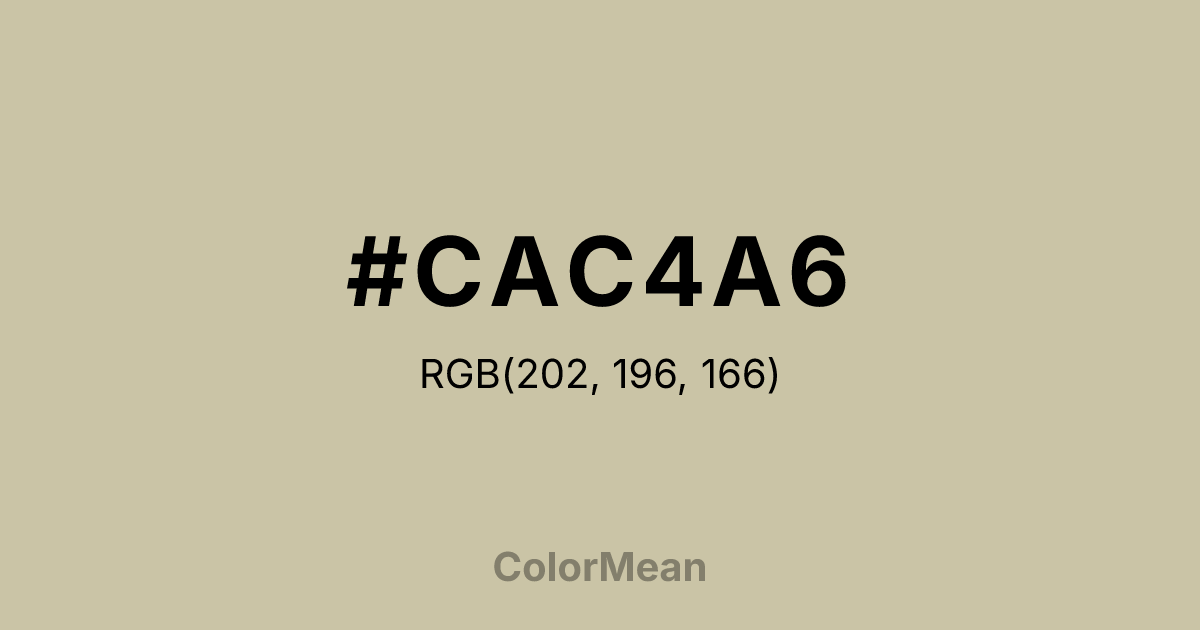 #CAC4A6 color swatch