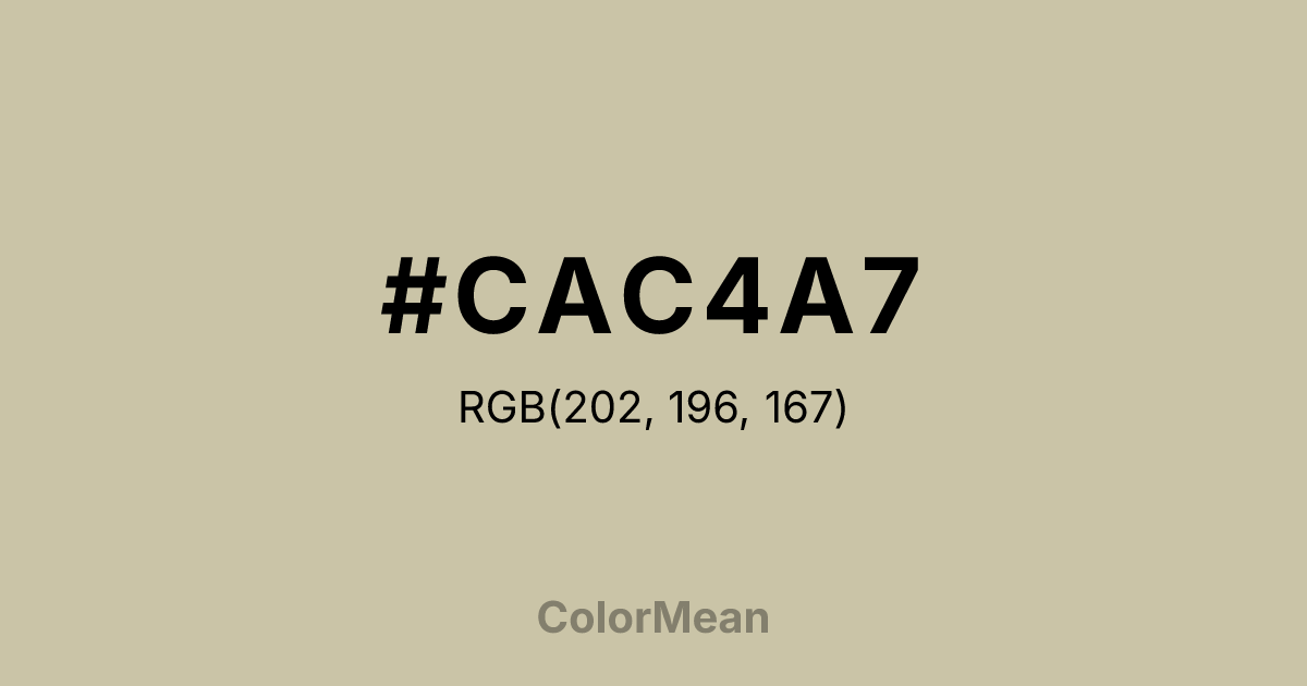 #CAC4A7 color swatch