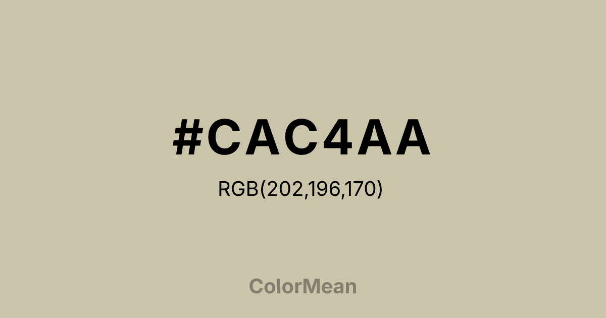 #CAC4AA color swatch